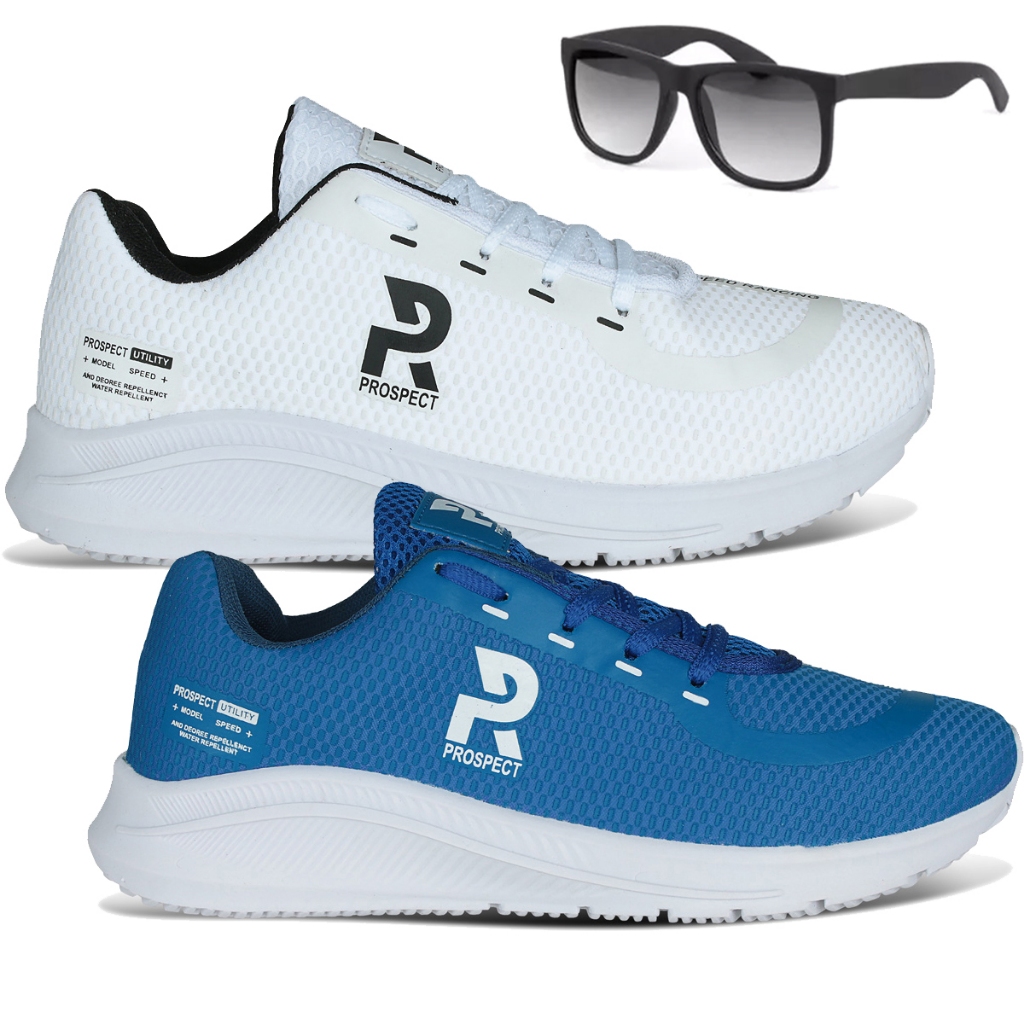 Kit 2 Tênis Masculino Prospect Speed Macio Leve Confortável Mais Vendido + Óculos LojaSpark