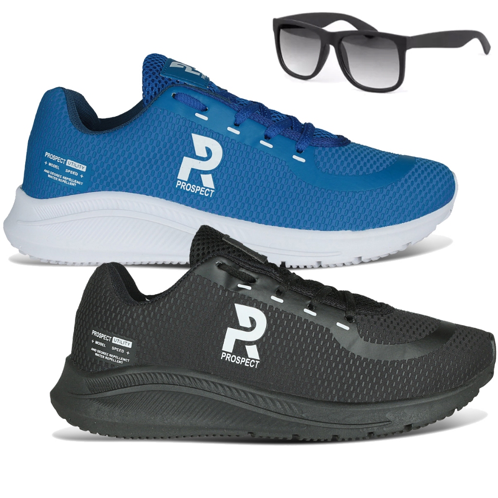 Kit 2 Tênis Masculino Prospect Speed Macio Leve Mais Vendido + Óculos LojaMarch