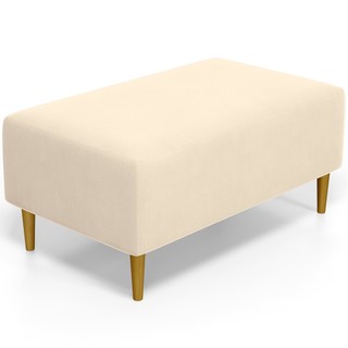Puff Decorativo Sala de Estar Cléo W01 Pés Palito 90 cm Suede Bege - Lyam Decor em Oferta na Shopee