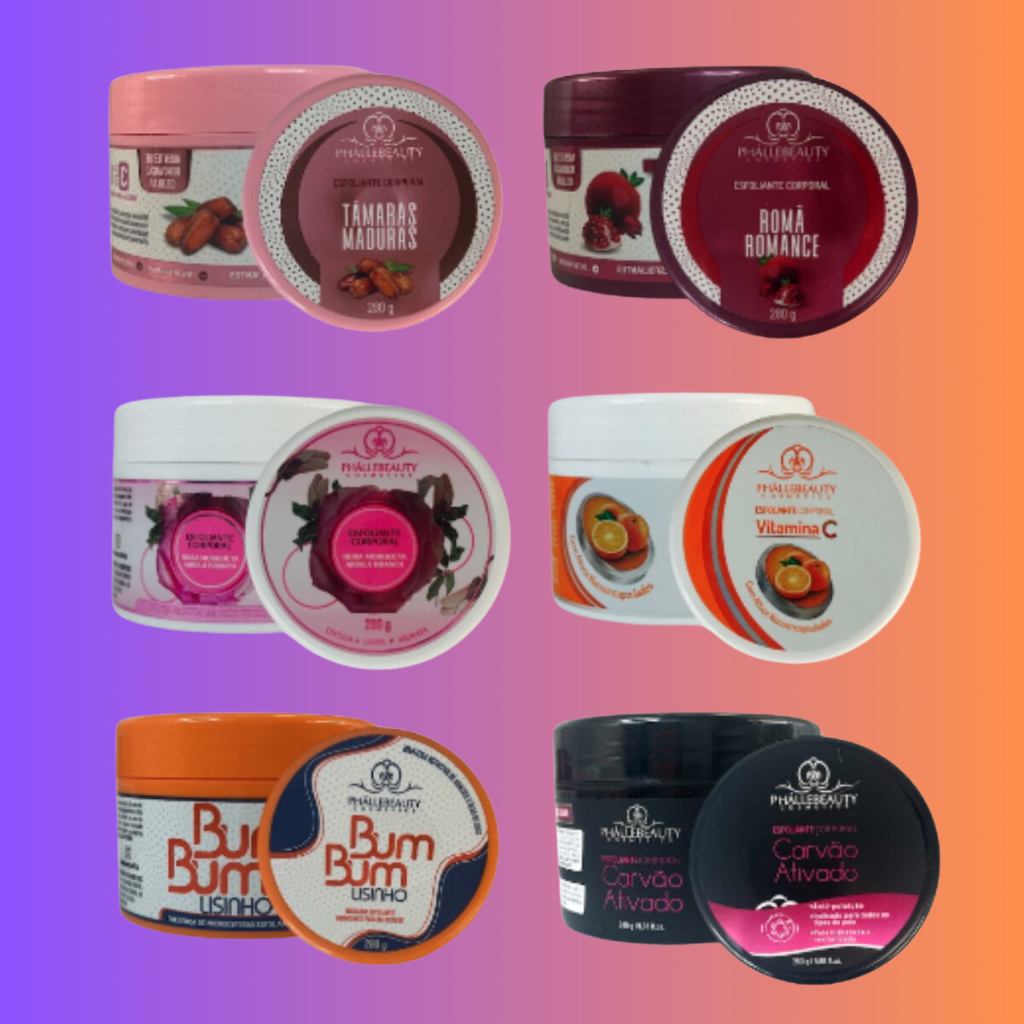 Esfoliante Corpo Phallebeauty 3 em 1 Vegano Renovação Celular 280g