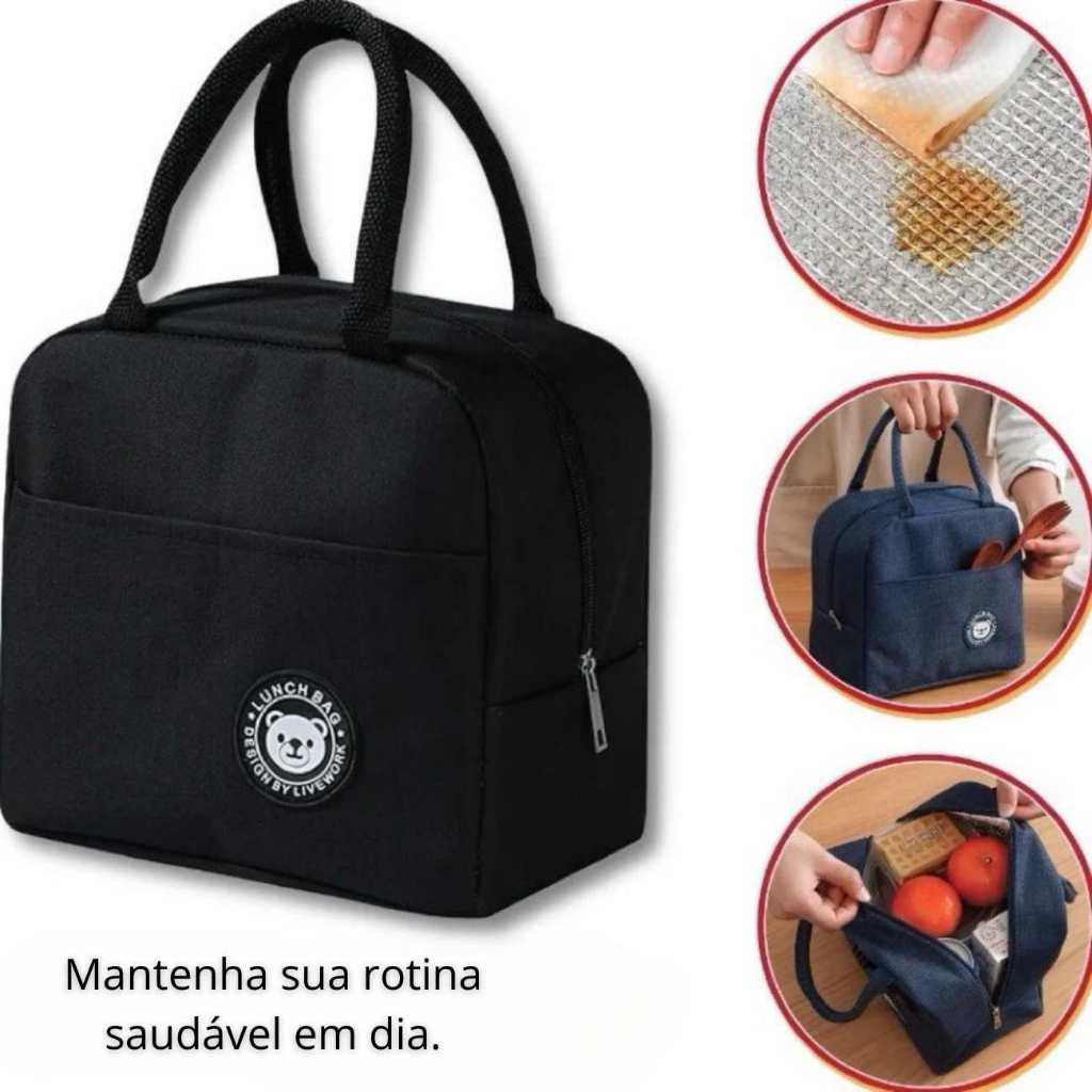 Bolsa Térmica Portátil Com Isolamento Térmico