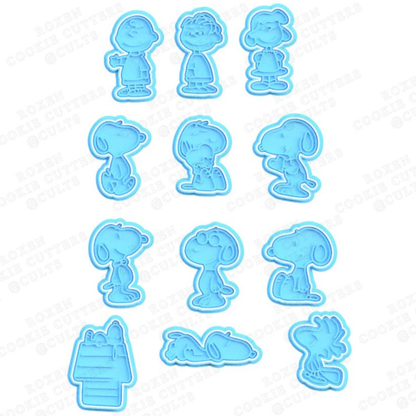 Cortador Biscoito Snoopy com 12 Peças Kit