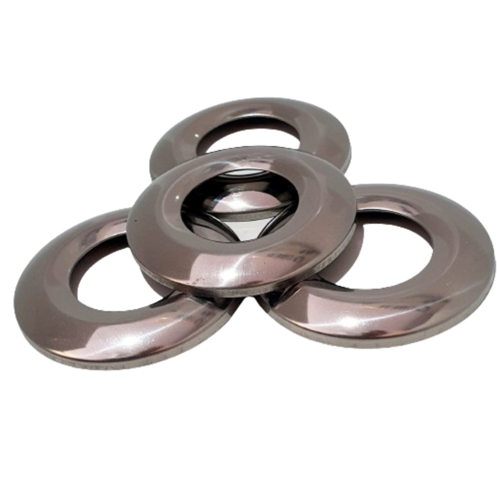 Canopla Redonda em Aço Inox 430 - 50mm (5cm) x 6mm | Furo 25mm (1") | Acabamento Premium