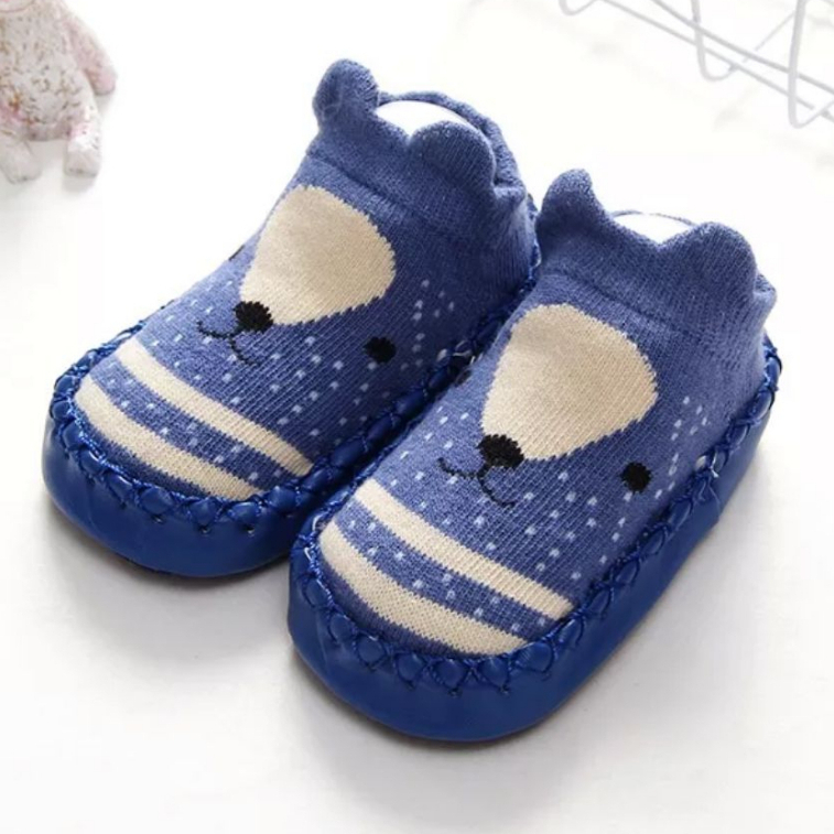 Meia Sapatinho De Algodão Bebê Recém Nascidos Flexível Antiderrapante Com Desenho