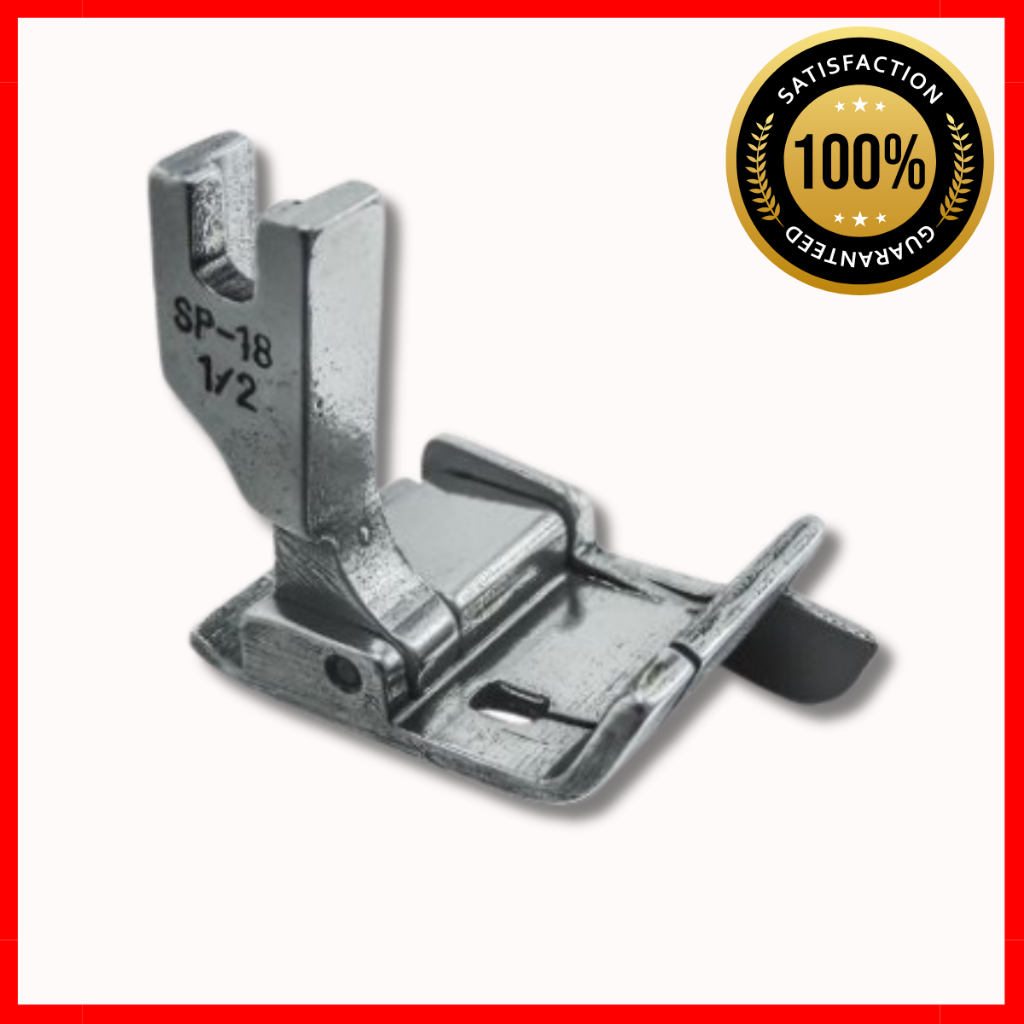 Pé Calcador com Guia Direito para Máquina Reta Industrial SP-18 1/2.