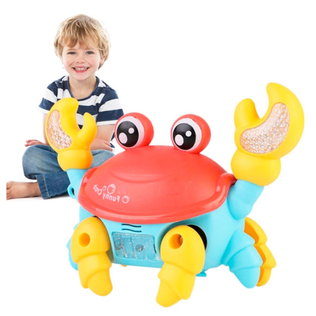 Caranguejo Brinquedo Fujão Som Luz E Movimento Maluco Siri Carangueijo Musical
