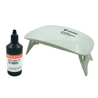 Kit Mini Cabine Led/uv 6w + Resina de Cura UV Resifast Redelease em Oferta na Shopee