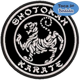 Patch Bordado Karate Shotokan 8,5x8,5 cm Cód.4056