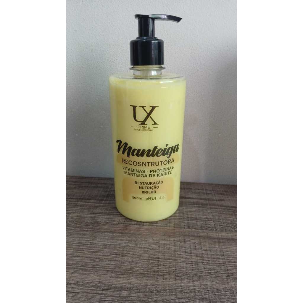Manteiga Capilar Recosntrutora com e sem enxague 500ml LX Prime — imagem 2 de 2