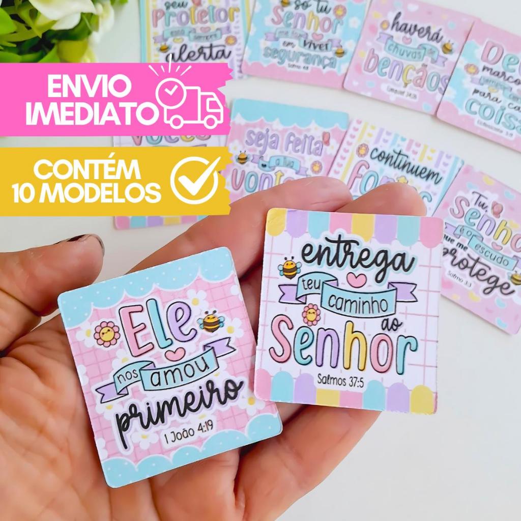 100 Tags com VERSÍCULOS BÍBLICOS/NOVOS MODELOS/cartão motivacional/card frases sortidas em Oferta na Shopee