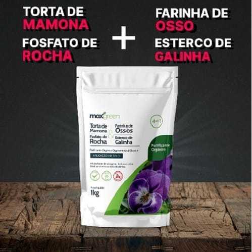 Fertilizante Orgânico Completo 4 em 1 (1kg) MAXGREEN em Oferta na Shopee
