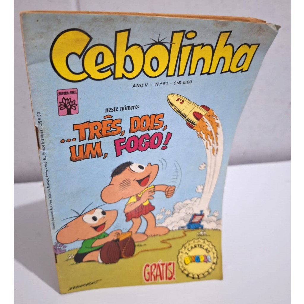 Gibi Cebolinha Nº 51 Março de 1977 Mauricio de Sousa Monica Cascão Jotalhão Bidu Sr. Magnífico