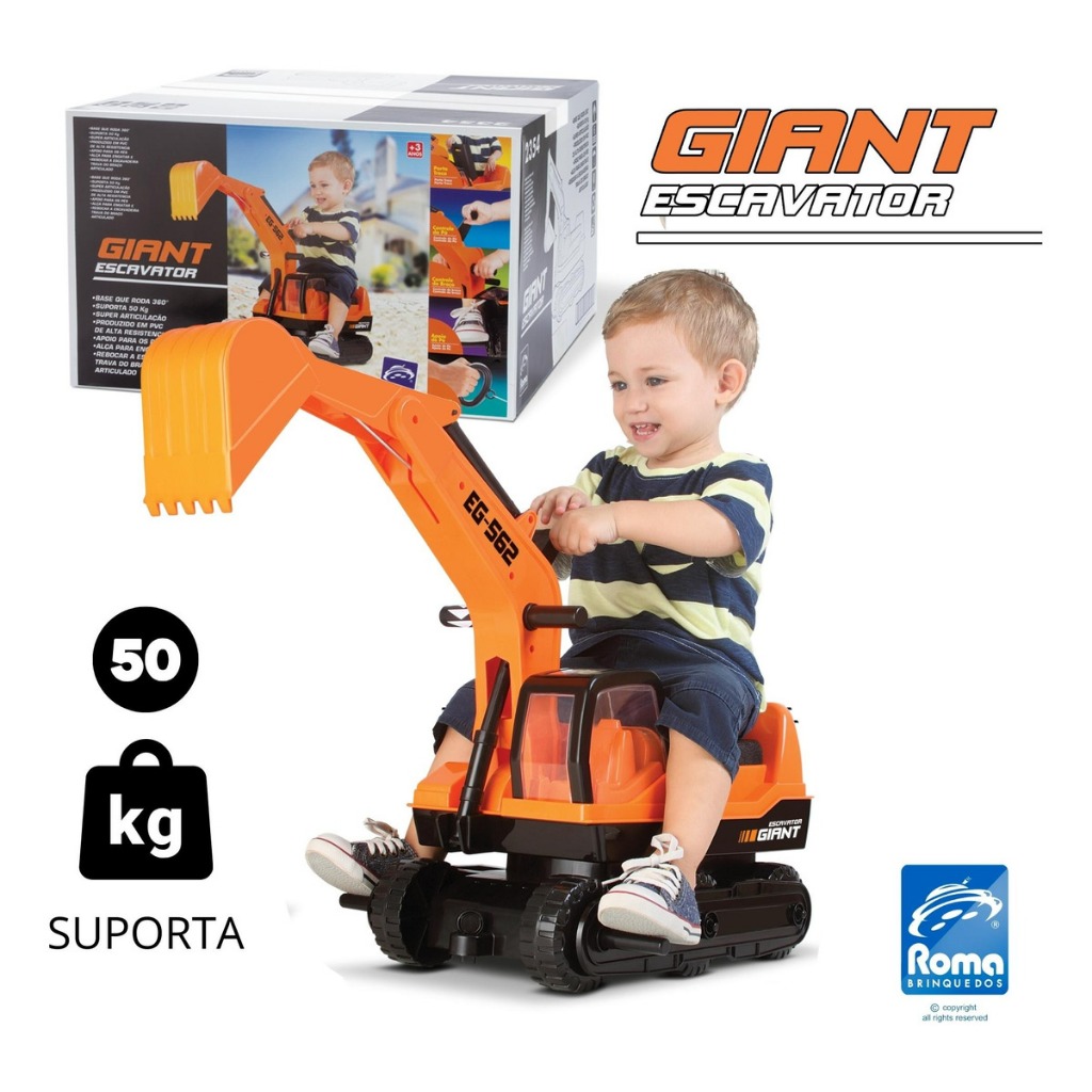 BRINQUEDO GIANT ESCAVATOR – ROMA BRINQUEDOS – REF. 1780