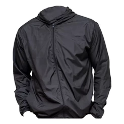 Corta Vento Jaqueta Masculino Lisa com Capuz e Bolso e ziper
