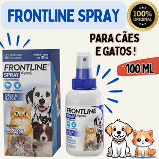 Frontline Spray Antipulgas e Carrapatos para cães e Gatos 100 ml em Oferta na Shopee