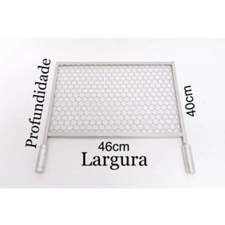 grelha para churrasco 46x40 (sem emenda) assar carne em Oferta na Shopee