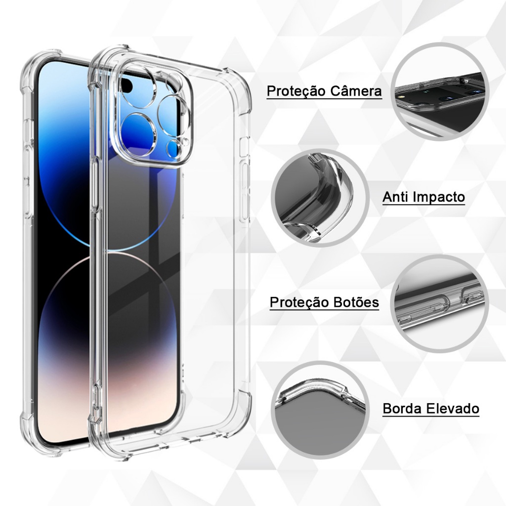 Capa Case Capinha Anti Impacto Para Todos iPhone 15 14 13 12 11 Plus Pro Max X XR XS MAX 6...