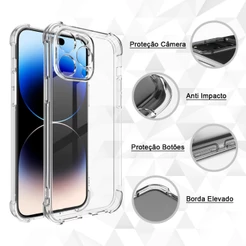 Capa Case Capinha Anti Impacto Compatível Com Todos iPhone 17 16 15 14 13 12 11 Plus Pro Max X XR XS MAX 6 7 8 Plus AIR