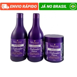 Matizador Platinum Cabelos Loiros Kit 3 Produtos Cabelos Loiro Branco Grisalho a Pronta Entrega em Oferta na Shopee