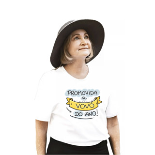 Camiseta Promovido A Vovó Do Ano Pronta Entrega em Oferta na Shopee