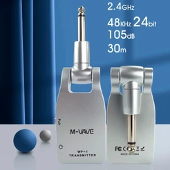 M-VAVE WP-1 2.4G Guitarra Transmissor sem fio Receptor Ferramentas Bateria embutida para guitarra Baixo Captador Peças