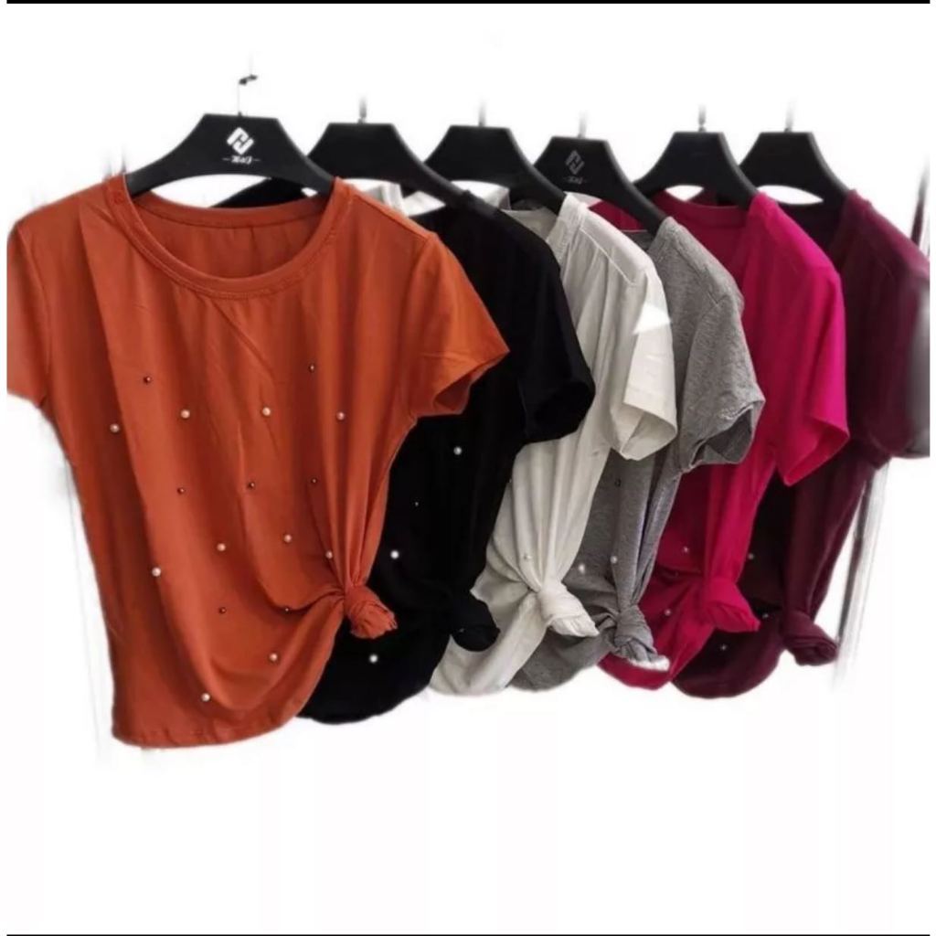T-shirt Blusa Feminino Com Perolas verao moda 8101
