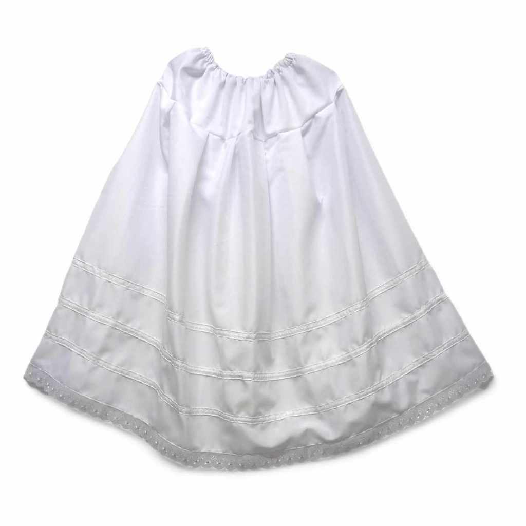 SAIA BRANCA DE UMBANDA CANDOMBLÉ LUXO 3 METROS DE RODA MICROFIBRA em Oferta na Shopee