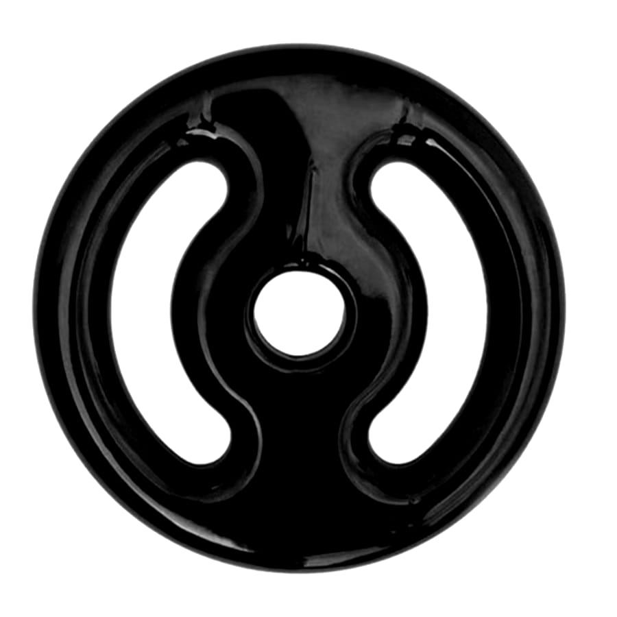 Anilha Vazada Emborrachada 2kg Cor Preto Treino Academia