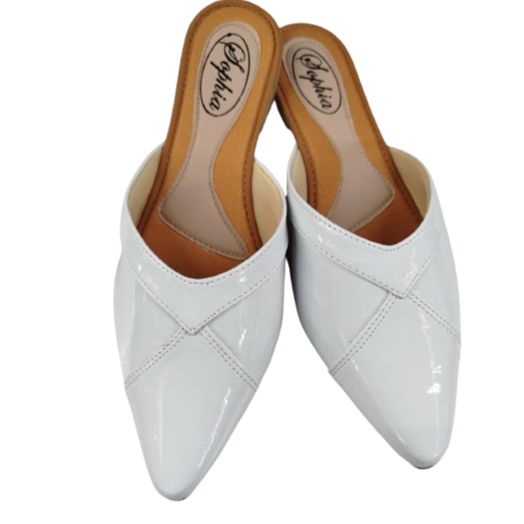 Sapatilha Mule Bico Fino Verniz Lizo Leve E Confortável. em Oferta na Shopee