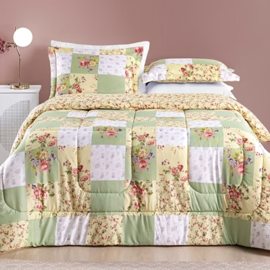 2 EDREDONS CASAL AVULSO DUPLA FACE (ESTAMPAS SORTIDAS)