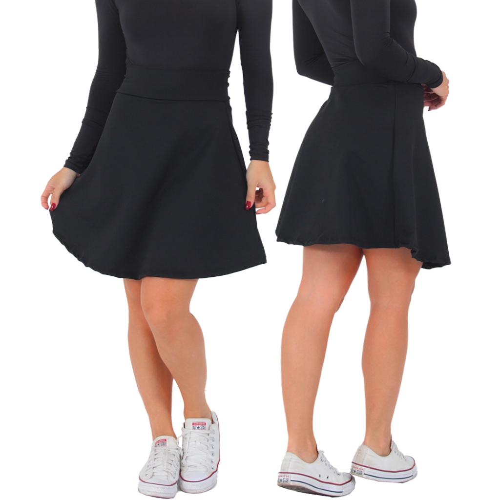 Short Saia Feminino Moda Evangelica Suplex Cores Lindas em Oferta na Shopee