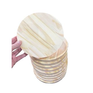Placa Redonda Bolacha de Madeira Pinus 18cm - 15 pçs em Oferta na Shopee