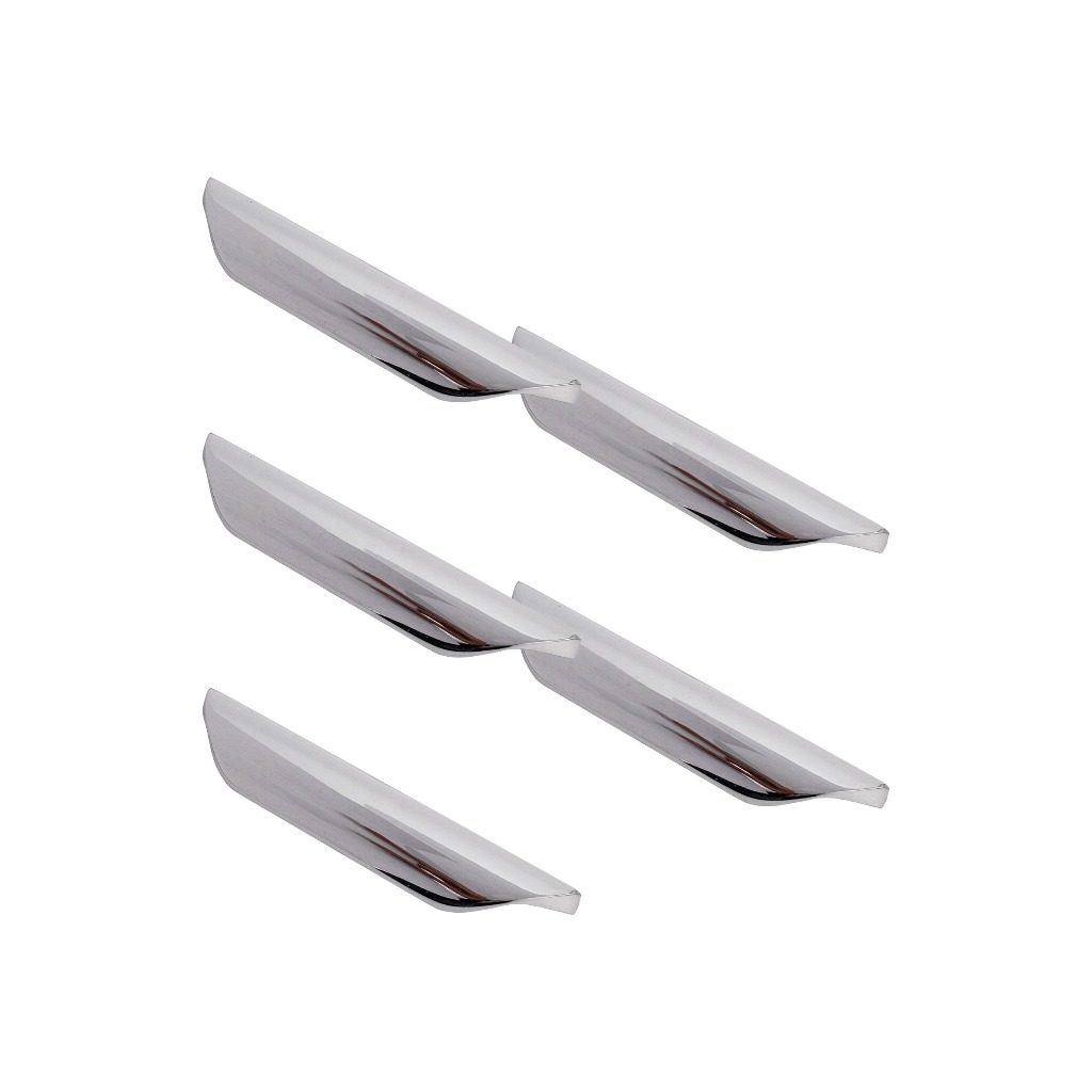 Kit 5 Puxadores Fascino Cristaleira Guarda Roupa Slim 96mm
