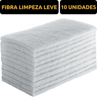 Kit 10 Fibras Branca para Limpeza Leve Macia Vidros Cristais Porcelanato Perfeita Limpeza Diária em Oferta na Shopee