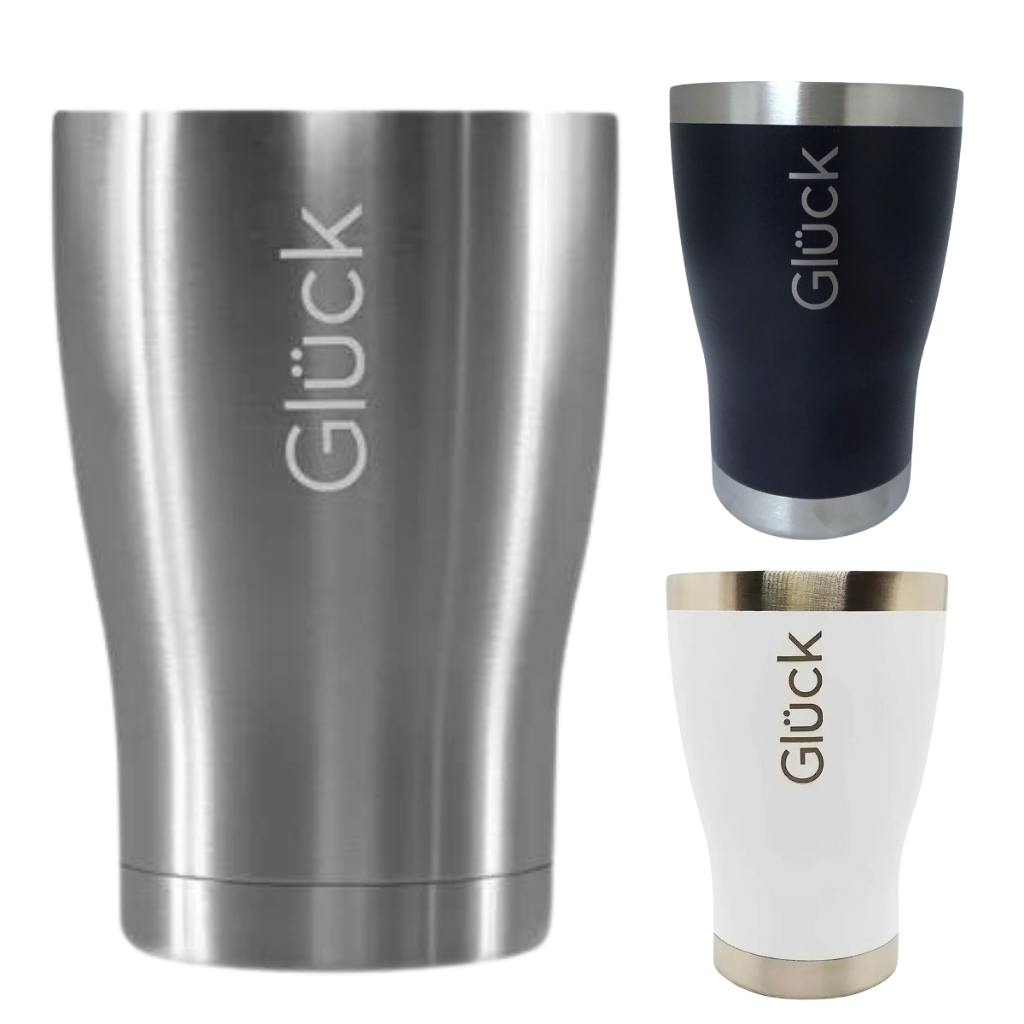 Copo Térmico Tulipinha- Gluck 354ml Para Cerveja - Branco, Preto ou Prata