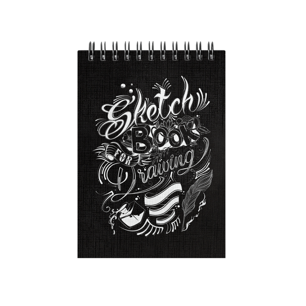 Sketchbook Bloco De Desenho For Drawing A5 Tipo Linho Preto 180g
