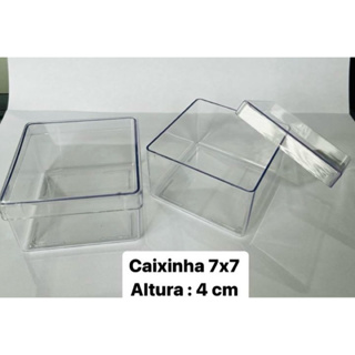 Caixinha acrílica 7x7 - c/100 unidades - para lembrancinha em Oferta na Shopee