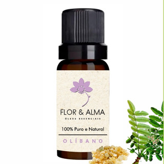 Óleo Essencial Olíbano Puro e Natural Flor e Alma 10 ml em Oferta na Shopee