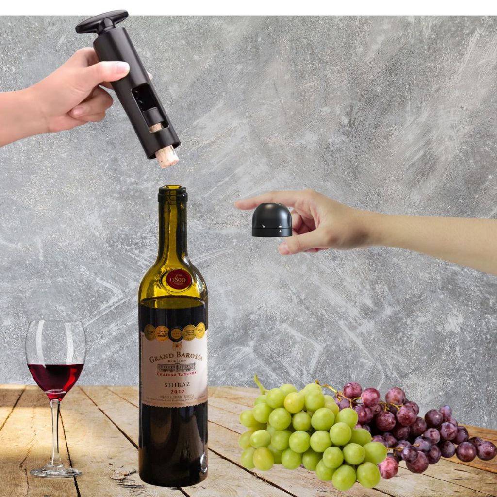Abridor vinho manual saca-rolhas bomba de pressão rolhas garrafas vinhos lacres + Tampa a Vácuo para Vinhos Brinde 777