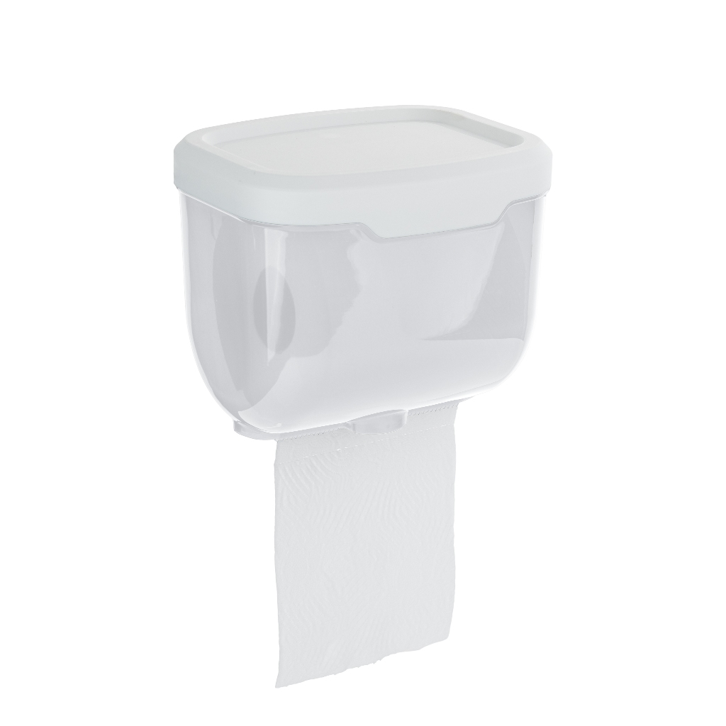 Porta Papel Higiênico De Parede À Prova D 'Água Colável Branco Incolor Transparente