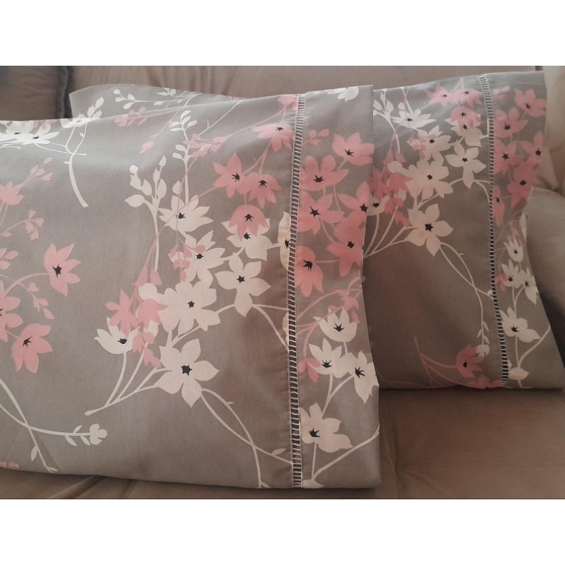 Par De Fronhas Ponto Palito 70 X 50 cm Percal 180  Fios 100% Algodão em Oferta na Shopee