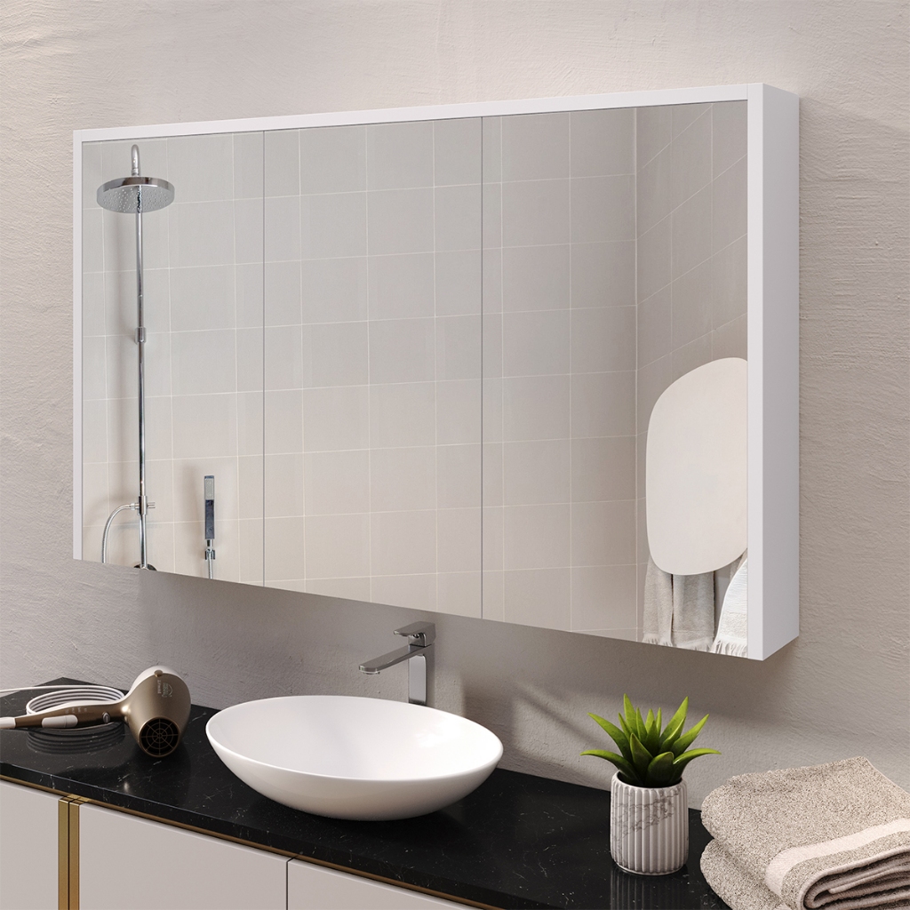 Armário Banheiro Trindade 3 Portas Espelho E Amortecedor em Oferta na Shopee