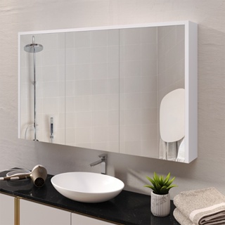 Armário Banheiro Trindade 3 Portas Espelho E Amortecedor em Oferta na Shopee