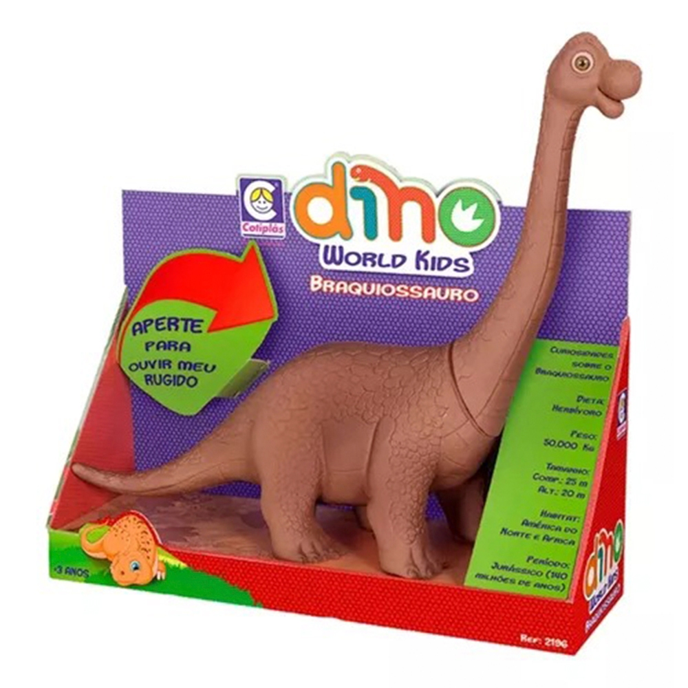 Dinossauro Dino World Kids Braquiossauro Cotiplas em Oferta na Shopee