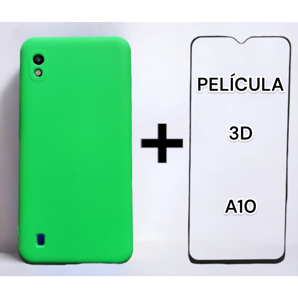 Kit capinha capa case Samsung A10 + Pelicula 3D em Oferta na Shopee