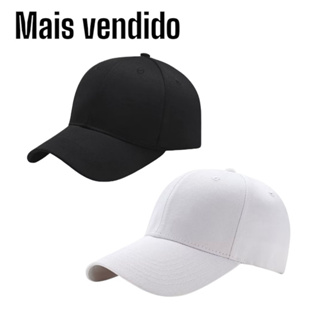 Boné Básico Aba curva unissex com regulagem ajustável Velcro em Oferta na Shopee