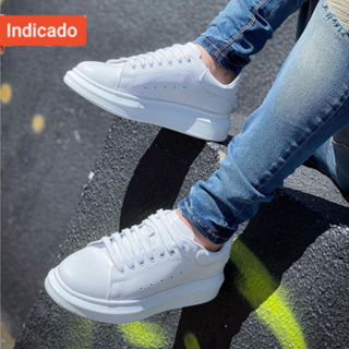 Tenis Casual Masculino Sola Alta 5cm Oversize Sneaker Clássico Branco em Oferta na Shopee