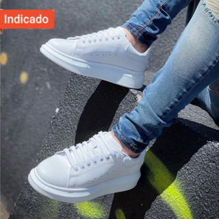 Tenis Casual Masculino Sola Alta 5cm Oversize Sneaker Clássico Branco
