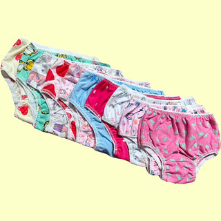Kit 10 Calcinha Infantil Menina Lisa e Estampada Divertidamente