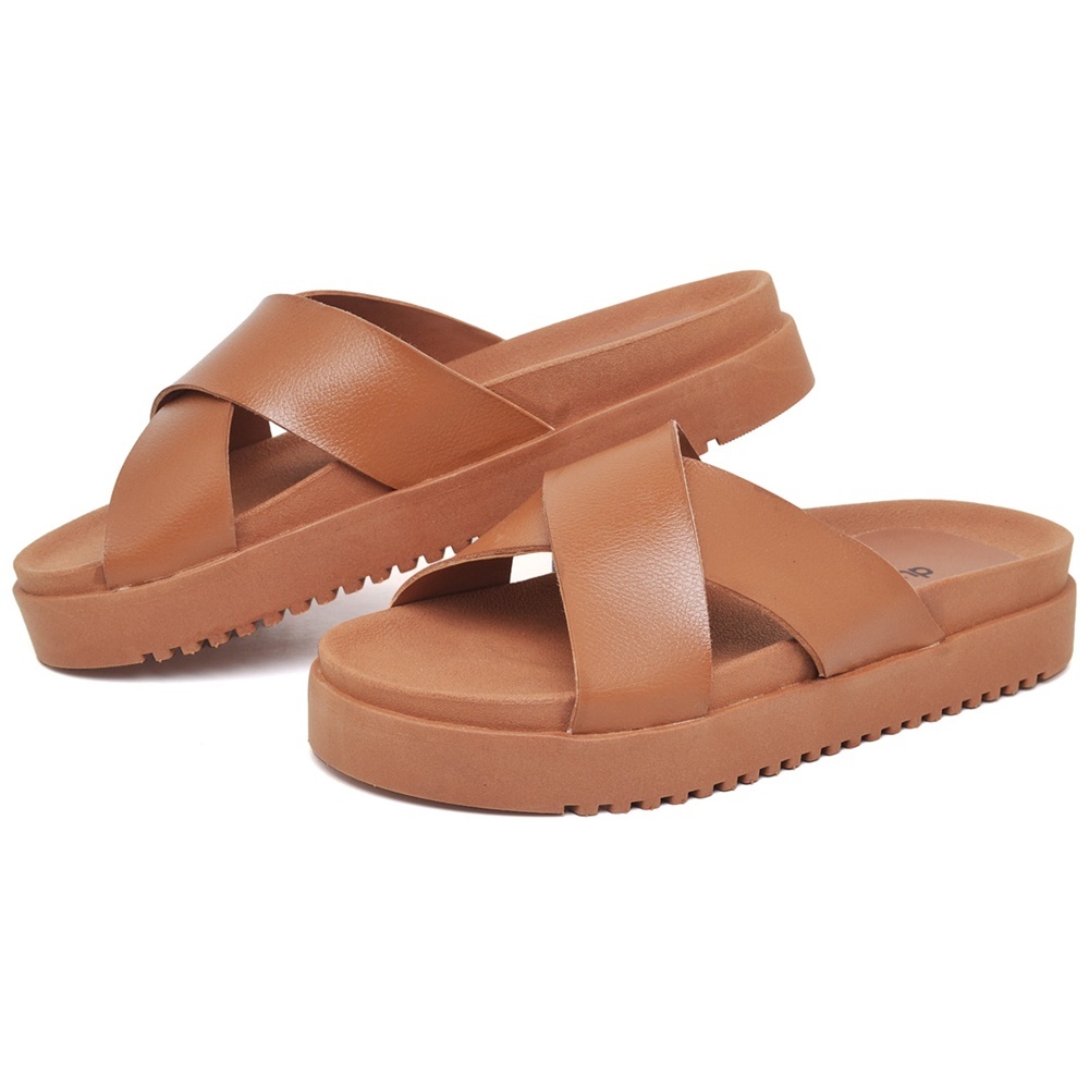 Chinelo Sandalia Dubuy Slide Feminina Caramelo Original Bia 2076DB - Women Shoes